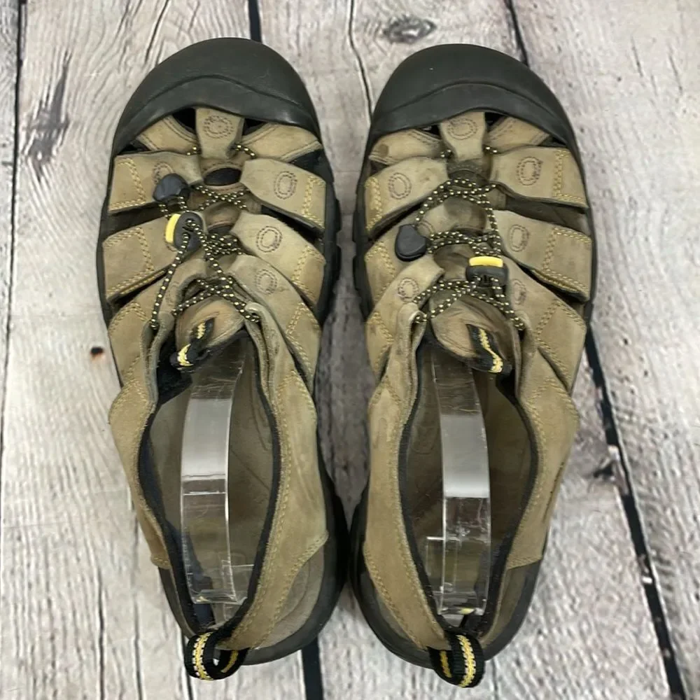 Keen Men's Newport H2 Hiking Sandals Brown Leather Waterproof Fisherman size 11